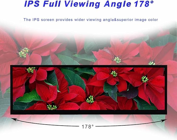 VSDISPLAY 14.5 Inch 2K 2560x720 LCD Monitor Touch Panel 14.5'' Stretched Bar Display with USB-C Video Input for Gaming/PC/Laptop/Computer Monitoring Extra Secondary Screen