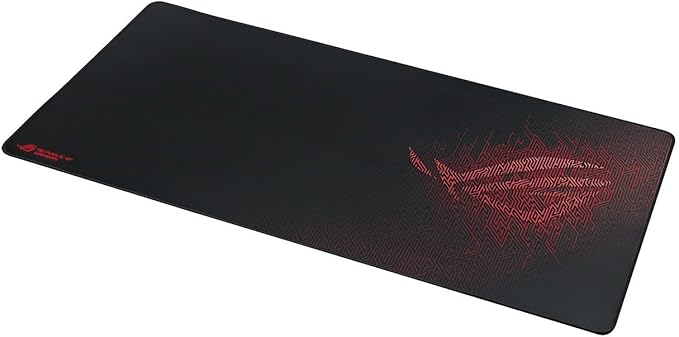 ASUS ROG Sheath Gaming Mouse Pad – 35.4” x 17.3 Extra-Large Surface Pixel-Precise Tracking Anti-Fray Stitched Edges Non-Slip Base - Black/Red