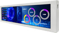 VSDISPLAY 9.16 Inch PC Case LCD Screen with Theme Editor 1920x462 IPS Stretched Bar Display for Monitoring Computer Temp RAM CPU GPU DataWhite