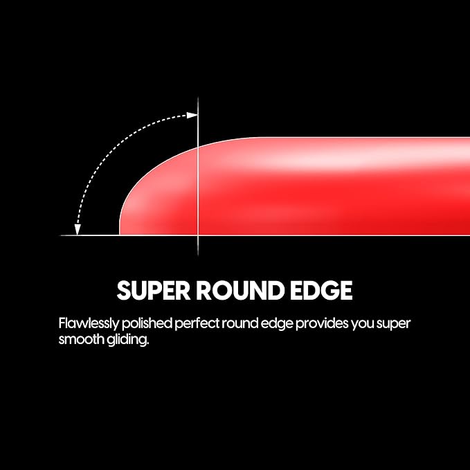Superglide2 - New Controllable Speed Textured Surface Smoothest Mouse Feet/Glides Made with Ultra Strong Glass Smooth and Durable Sole for Logitech G900/903[RED]