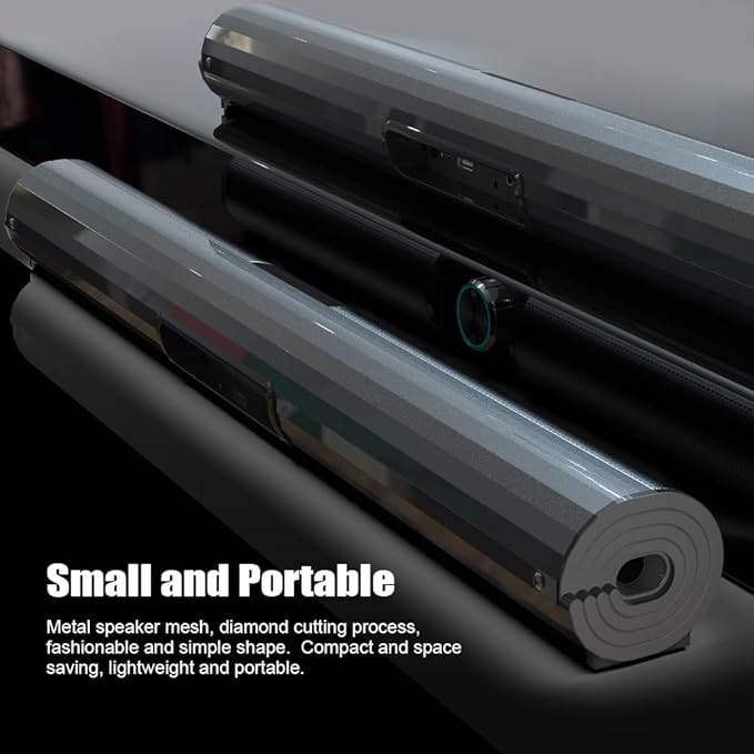 Dual Channel Stereo with 3 Sound Effects and RGBs Knob BT 5.3 Wireless Speaker for TV/Computer/Phone 2000mAh Battery Rechargeable