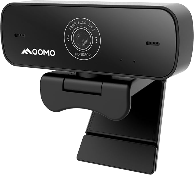 QWC 004 Full HD 1080p Webcam with Microphone 180° Rotatable USB Plug and Play Streaming Camera for PC/Mac/Laptop Zoom/Skype/Facetime/Meetings