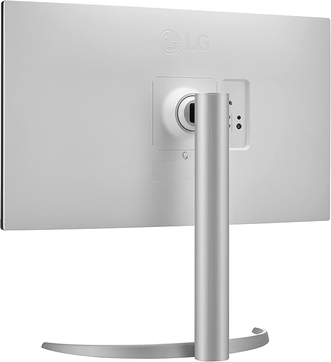 LG 27UP650-W Monitor 27” UHD (3840 x 2160) IPS Display VESA DisplayHDR 400 DCI-P3 95% Color Gamut 3-Side Virtually Borderless Display Height/Pivot/Tilt Adjustable Stand – Silver