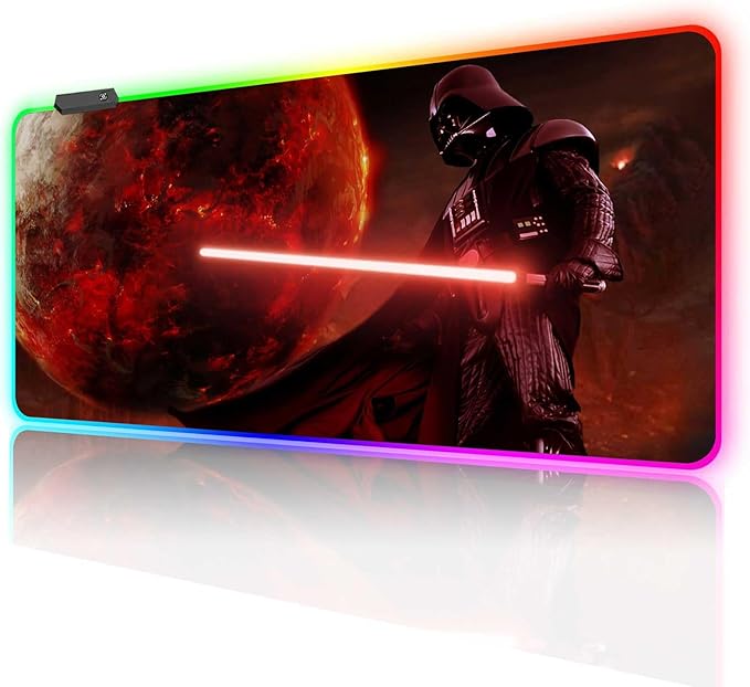 Large Gaming RGB Mouse Pad Custom Mouse Pads Mousepad with Non-Slip Rubber Base and Stitched Edges Mouse Mat Big Desk Pad for Computer Keyboard Office Desk Mat for Desktop31.5x15.7 Inch