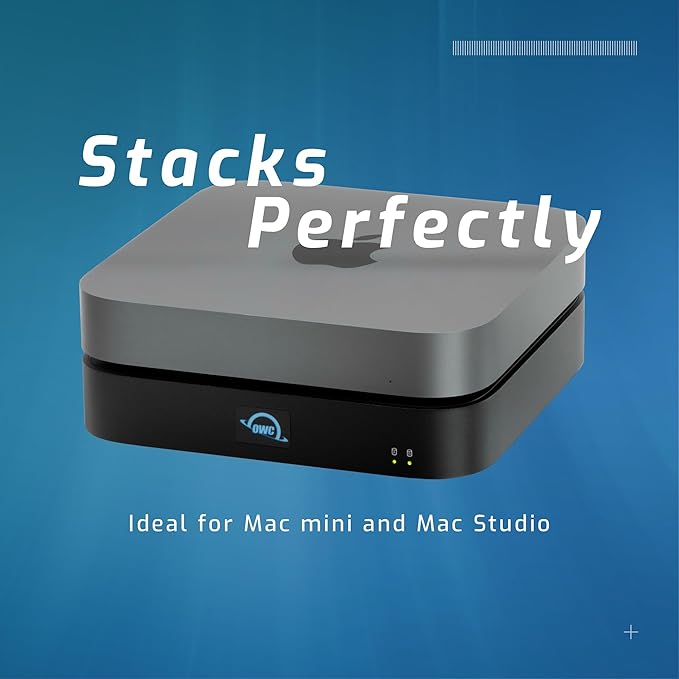 OWC (Enclosure only miniStack STX Upgradeable Expansion Solution and Thunderbolt Hub/Mini Dock with 3 Extra TB4 Ports. for Mac Studio Mac mini and Other Devices. Matte Black