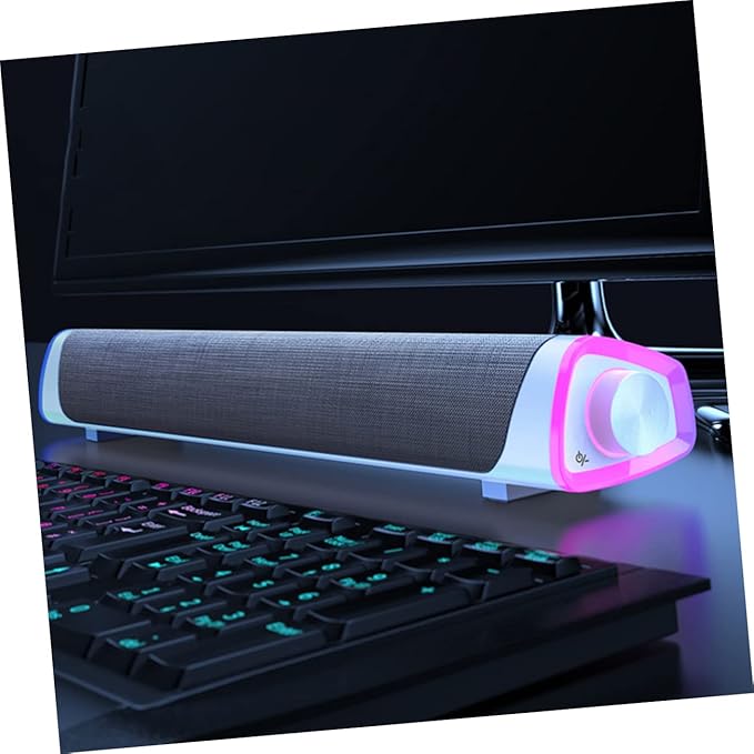 Surround Soundbar with Dual Speakers for Desktop Home Office Use Wired Music Player with Stylish Design and Outstanding Sound Quality Compatible with Computers and Devices