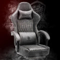 Dowinx LS-665TE7A Gaming Chair Breathable PU Leather Gamer Chair with Pocket Spring Cushion Ergonomic Computer Chair with Massage Lumbar SupportAdjustable Swivel Task Chair with Footrest