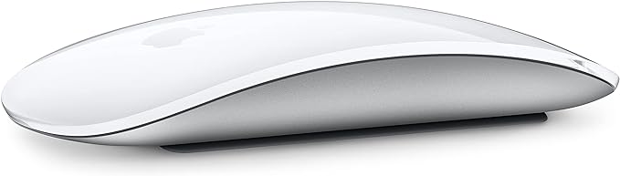 Apple Magic Mouse: Wireless Bluetooth Rechargeable. Works with Mac or iPad Multi-Touch Surface - White