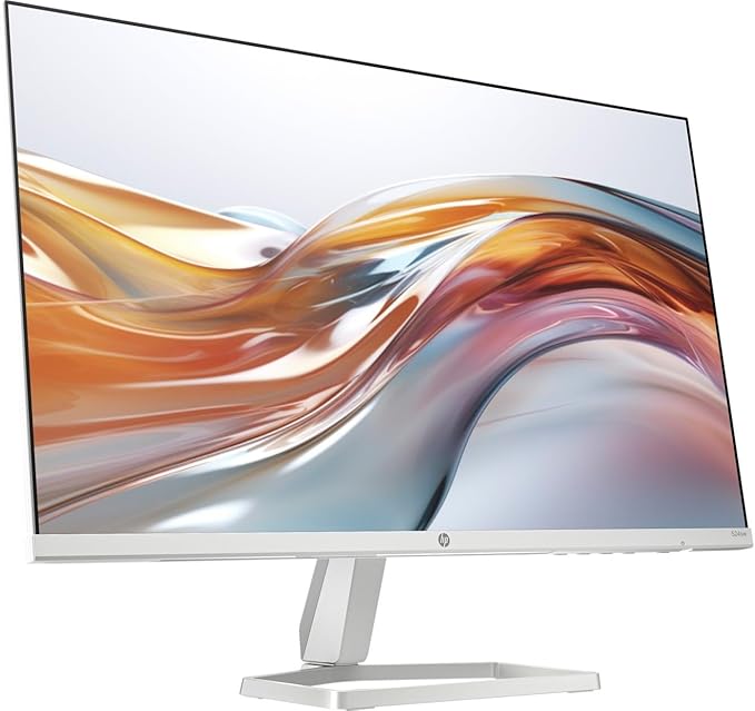 HP Series 5 524sw 24 300 nits IPS FHD Monitor (Replaces M24FW) Adjustable Tilt Flicker Free Anti-Glare Ultra-Thin Low-Blue Light Filter 1x HDMI White/Silver w/DKZ Hub USB Port Expander