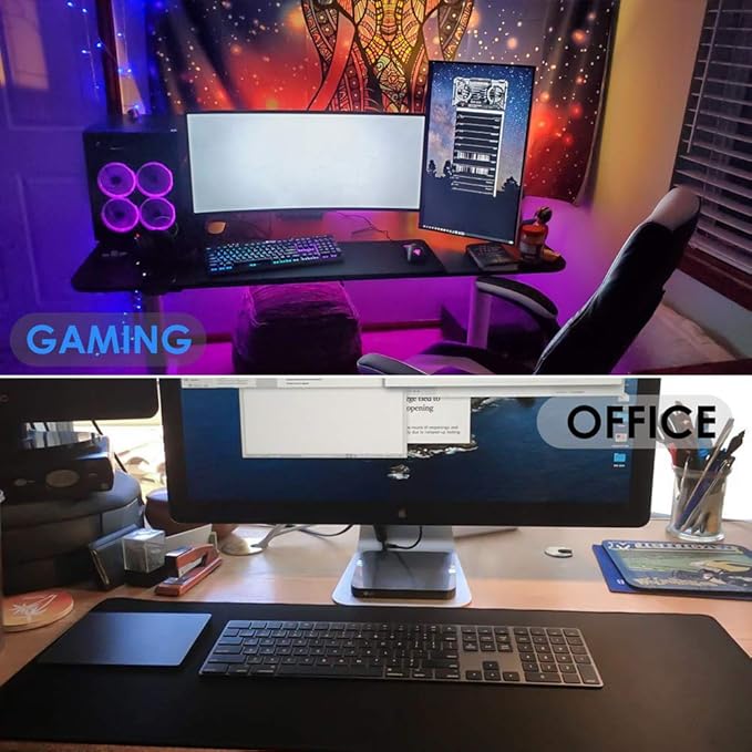 KTRIO Ergonomic Keyboard Wrist Rest Memory Foam Mouse Pad with Wrist Rest for Computer Keyboard Mouse Pad Set for Easy Typing &amp Pain Relief for Office &amp Home Starry Night