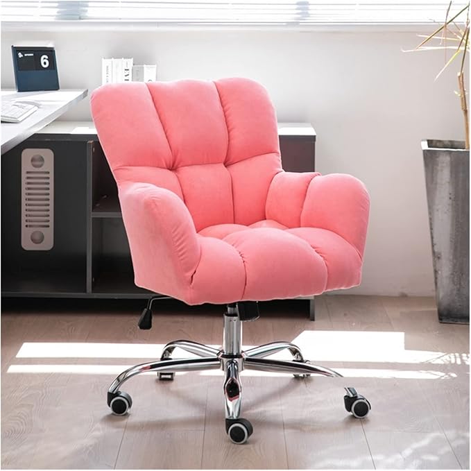 Adjustable Office Computer Chair with Armrest Home Office Chairs Back Armchair Furniture Computer Chair Swivel Game(Yellow)