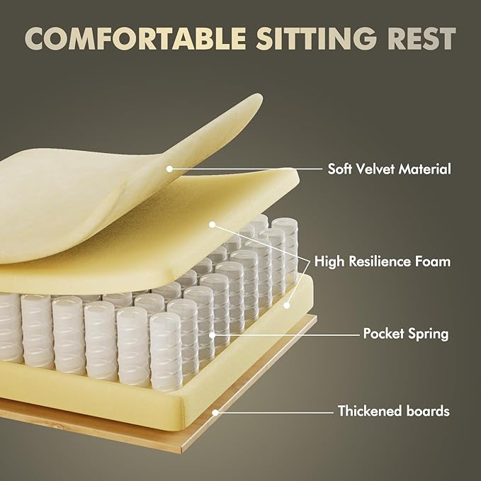 Soontrans Velvet Fabric Gaming Chair with Footrest Comfortable Video Gamer Chair for Adult Ergonomic Desk Game Office Computer Chairs with Massage Lumbar CushionHeadrest