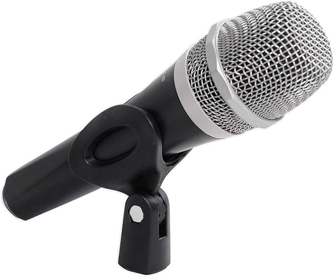Rockville RMP-XLR Dynamic Super Cardioid Microphone 10ft XLR Cable Rugged Plastic Body Clear Sound M-06 Cartridge for Vocals and Instruments 3-Piece