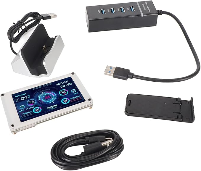 3.5in USB Screen PC CPU Data Monitor PC Sensor Panel Display Temperature MonitorComputer Monitor for aida64 for Linux Gifts