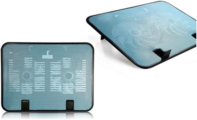 14 Inch Notebook Cooler Dual Fan USB External Laptop Cooling Pad Slim Stand High Speed Silent Metal Panel Fan (Color : A) (D)