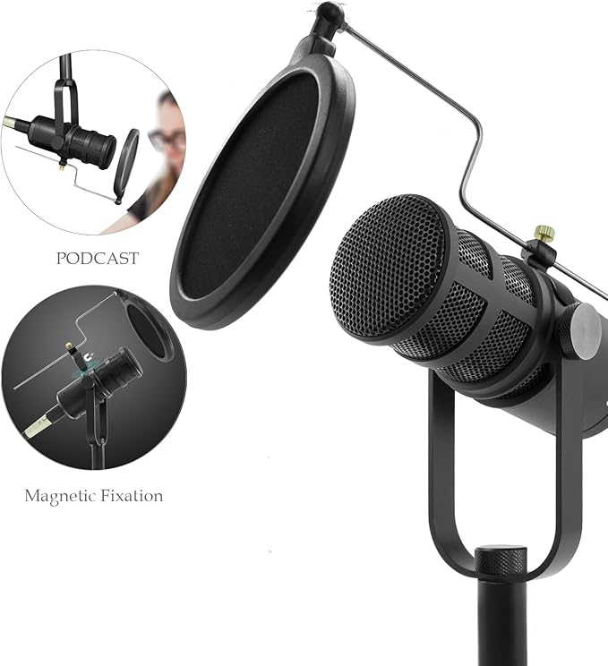 YTM-165D Dynamic XLR Podcast Microphone with Mid-Range Boost Low-Cut Filter and High Sensitivity – Ideal for Vocal Clarity in Live Streaming Recording and Broadcasting