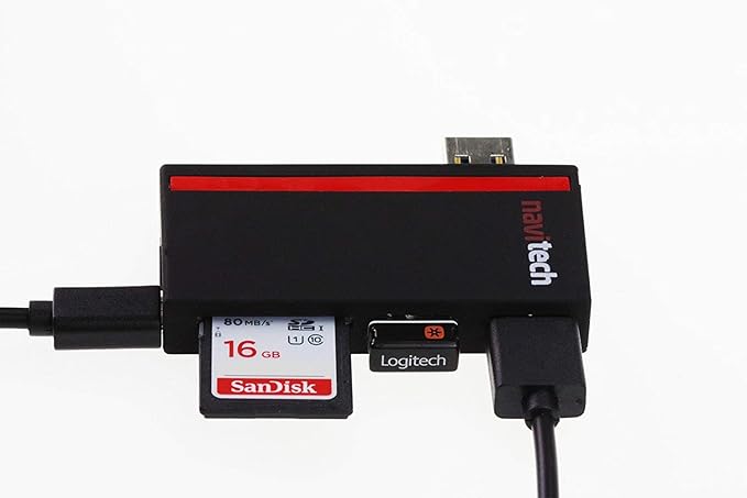 Navitech 2 in 1 Laptop/Tablet USB 3.0/2.0 HUB Adapter/Micro USB Input with SD/Micro SD Card Reader Compatible with HP ZBook Studio G5 15.6 4K | HP ZBook Studio G5 15.6 FHD Mobile Workstation