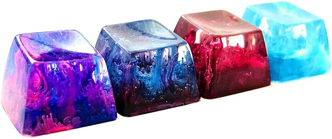 1 Pcs Handmade Seabed Landscape R4 Keycap Resin Artisan Backlit Switch SA Profile for Cherry MX RGB Gaming Mechanical Keyboard DIY Replace (red)