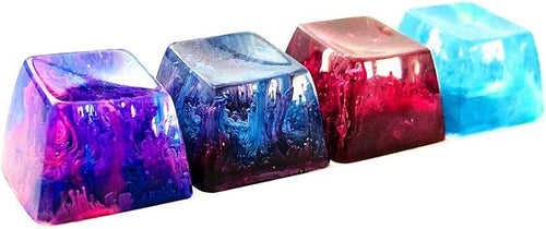 1 Pcs Handmade Seabed Landscape R4 Keycap Resin Artisan Backlit Switch SA Profile for Cherry MX RGB Gaming Mechanical Keyboard DIY Replace (red)