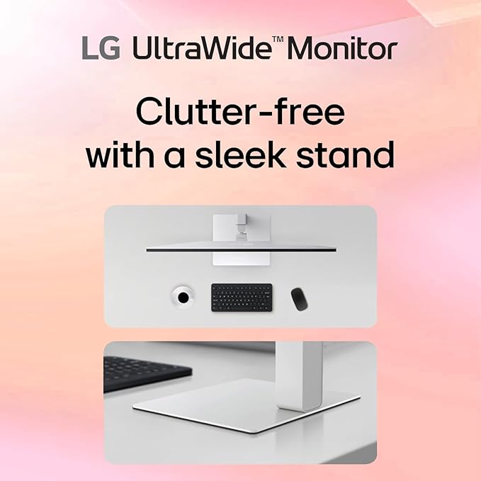 LG 34“ UltraWide IPS Monitor 21:9 WFHD (2560 x 1080) Display 100Hz Refresh Rate VESA DisplayHDR 400 HDR10 Flicker Safe USB Type-C HDMI DisplayPort Height/Swivel/Tilt Adjustable Stand White