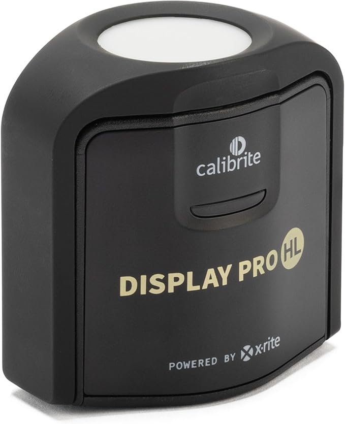 Calibrite Display Pro HL Monitor Calibration Colorimeter for LCD Mini LED and OLED Displays Measure Up to 3000 Nits PROFILER Software USB C w/Adapter Validation/Color Uniformity Tools