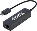 Plugable USB C to Ethernet Adapter 2.5Gb with 100W USB-C PD Charging 2.5 Gigabit Type C USB Ethernet Adapter for Windows MacBook Chrome iPad Surface XPS Thunderbolt 4 USB4 (USBC-E2500PD)