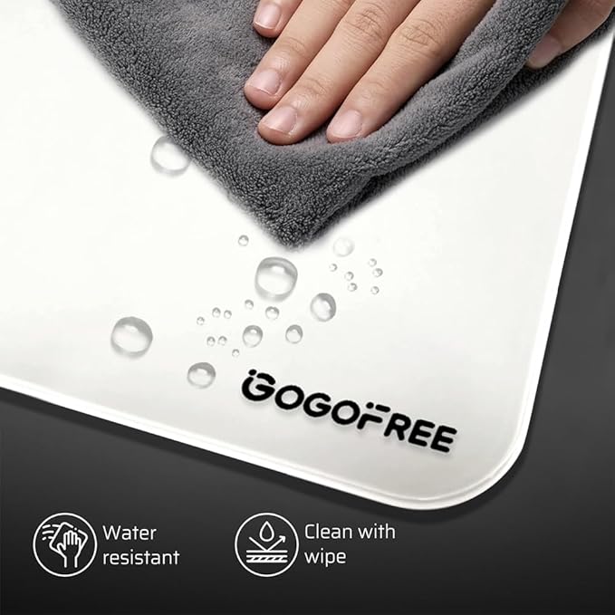 Glass Gaming Mouse Pad Professional Esport Tempered Glass Mouse Pad Ultra-Smooth Micro-Etched Surface for Top Speed and ControlHard Mousepad White (15.7'' x 11.8'')