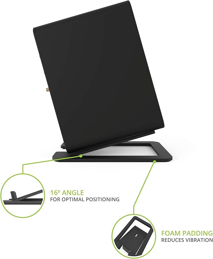 Kanto ORA4MB Pro Audio Bluetooth Desktop Speakers - Matte Black Pair S6 Angled Desktop Speaker Stands for Large Speakers - Black Pair (2024)