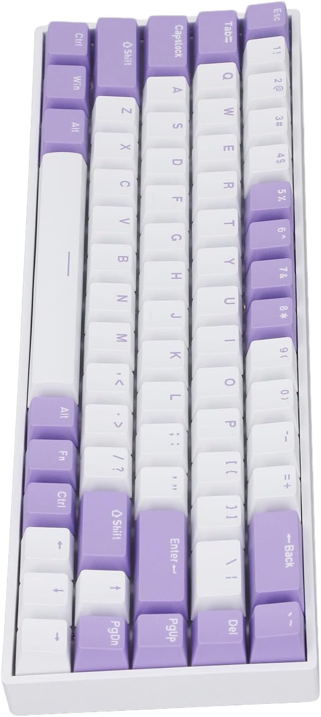 Pongnas Placeholder Mechanical Gaming Keyboard Blue Switch RGB Backlit 60% for with Built in 3000mAh Battery