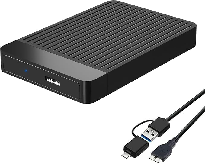 Portable External Hard Drive Ultra Slim 2.5'' USB 3.0 HDD Storage for Mac PC Laptop PS4 Xbox one (500GB)