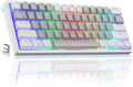 SK961 60% Wireless Gaming Keyboard with Triple Mode BT5.0/2.4GHz/USB-C WiredRGB Backlight 61 Keys Wireless 60% Keyboard Hot Swappable Mechanical KeyboardRed Switch
