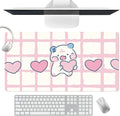 Desk Pad 31.5 x 15.7 PU Leather Desk Mat XL Extended Gaming Mouse Pad Non-Slip Ultra Thin Large Laptop Keyboard Writing Mat for Office Home Waterproof Pink