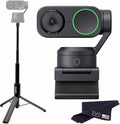 Insta360 Link 2-PTZ 4K Webcam with 1/2 Sensor AI Tracking Gesture Control HDR Noise-Canceling Mic Webcam for Laptop Live Streaming Gaming (with Tripod Selfie Stick)