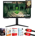 Samsung 25 Odyssey G4 FHD Gaming Monitor IPS 240Hz 1ms G-Sync Bundle with Tech Smart USA Elite Suite 18 2X 4K HDMI Cable &amp Deco Gear CPS Exclusive 26 Month Protection Pack (BEACH-CPS-26M250)