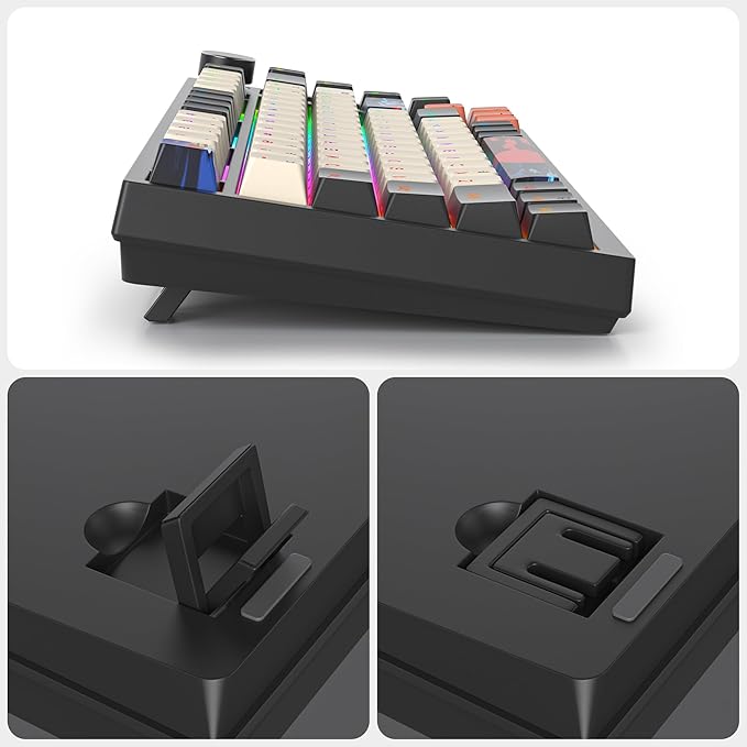 Fogruaden Wired 75 Percent Gaming Keyboard RGB Backlit 75% Percent Mechanical Keyboard Gasket Mount TKL Mechanical Keyboard Hot Swappable Red Switch NKRO Compact Gaming Keyboard with Volume Knob