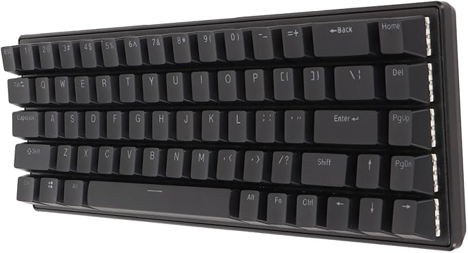 ANGGREK Computer Keyboard Gaming Keyboard Crisp Keystroke N Key Rollover 68 Keys RGB Backlit for Family (Black)