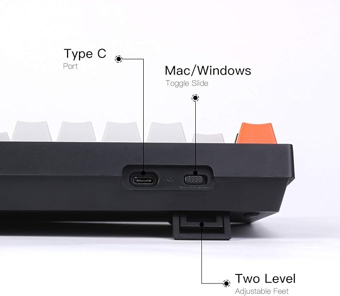 Keychron C2 Full Size Wired Mechanical Keyboard for Mac Hot-swappable Gateron G Pro Red Switch White Backlight 104 Keys ABS keycaps Gaming Keyboard for WindowsType-C Braid Cable