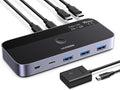 UGREEN 10 Gbps USB-C Switch Support File Sync &amp Cross-Screen Drag USBC 3.2 Switch 2 Computers Share 4 USB 3.2 Gen 2 Ports USB Switcher Selector Sharing Keyboard and Mouse with Controller