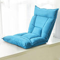 ELEFOCUS Floor Chair with Back Support Folding Floor Gaming Chair with Adjustable Backrest and Head Lazy Sofa Lounger Recliner Chair(/Blue)