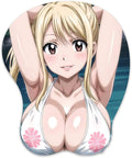 3D Mouse Pad Oppai Mousepad with Soft Gel Wrist Rest Anime Manga Gaming Boob pad Anti-Slip Mouse Mat （Luc 2）