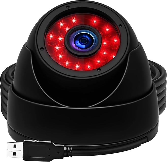ELP 1megapixel Day Night Vision Indoor&ampOutdoor CCTV USB Dome Housing Camera Vandal-Proof for House and Pc Industrial Security.CCTV Camera for Baby Monitor Pets MonitorHome Security
