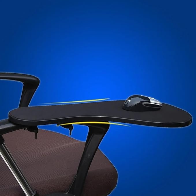 XL Size Chair Arm Rest Mouse Pad Chair Arm Clamping Wrist Support 480 * 230mm Elbow Rest with Non-Slip Mouse Mat OK020
