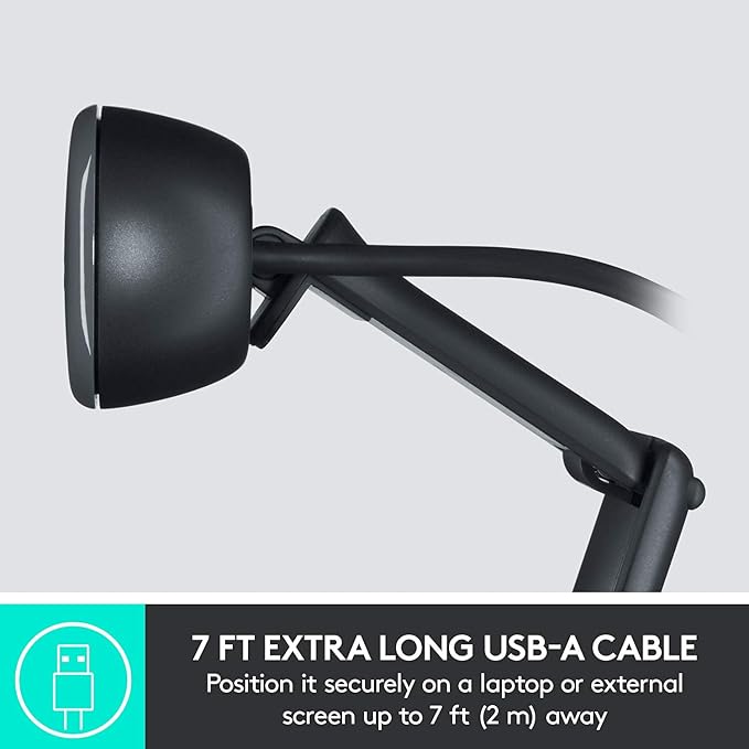 Logitech C505 Webcam 720p HD Webcam with Long-Range mic (Renewed)