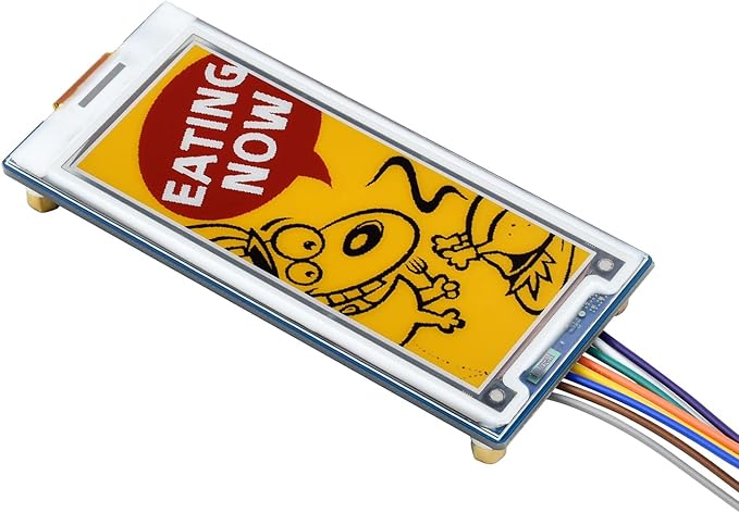 waveshare 3inch E-Paper Module (G) 400 × 168 Resolution e-Ink Display Red/Yellow/Black/White epaper Screen for Raspberry Pi 4B/3B+/3B/2B/B+/A+/Zero/Zero W/WH/Zero 2WJetson Nano/ArduinoSPI Interface