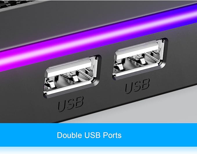 VBESTLIFE Laptop Cooling Pad 5 Adjustable Fan Speeds for 12-19in Computer PC Notebook Gaming Laptop Fan Customizable RGB Lighting 2 USB Ports (14 Fans)