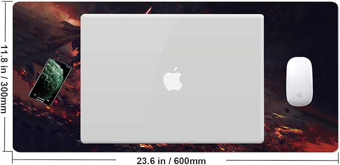 XXL Mouse Pad Ahsoka-Tano Vs VaderExtra Large Gaming Mousepad Laptop Desk MatNon-Slip Rubber BaseStitched EdgesSmooth FabricComputer Keyboard &amp Mice Combo Pads for Office Game 31.5x15.7