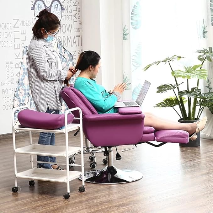 Office Chair Gaming Chair Computer Chair Multi-Function Hairdressing Chair Lifted Rotated Chair Reclining Salon Furniture Disc Feet Nail Art Chair