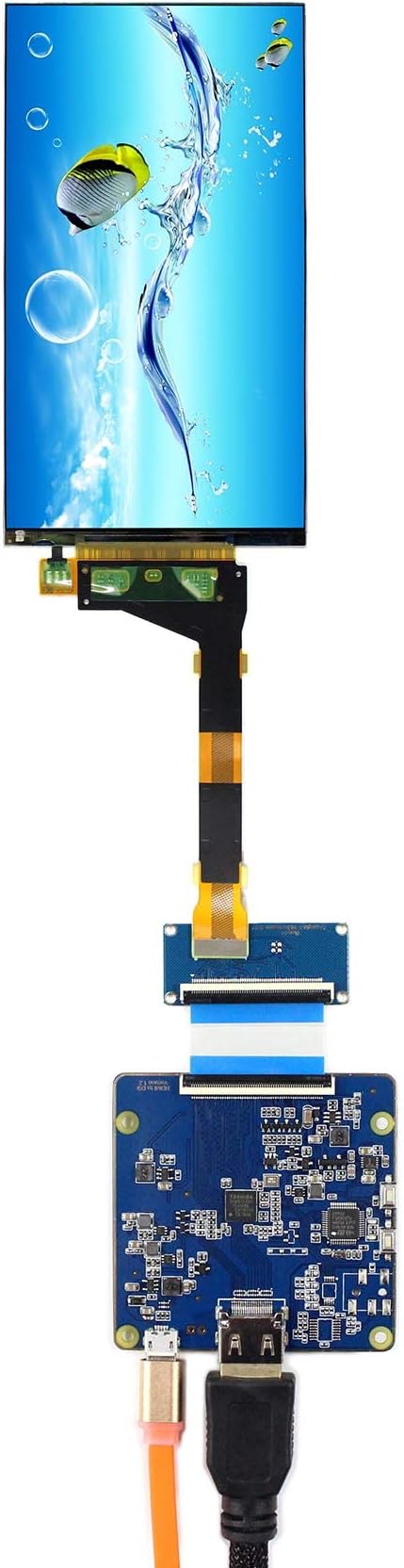 VSDISPLAY for 3D Printer Replacement Display5.5 Inch LS055R1SX04 1440X2560 2K IPS LCD Screen with to Mipi LCD Controller Board