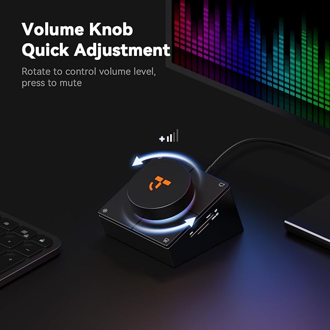 TobenONE 10-in-1 Shortcut-Key Docking Station with 4 Shortcut Button and Volume Knob USB C Dock with 4K@60Hz HDMI 100W PD 3 USB Ethernet Audio SD/microSD for MacBook Windows Chrome Mac mini