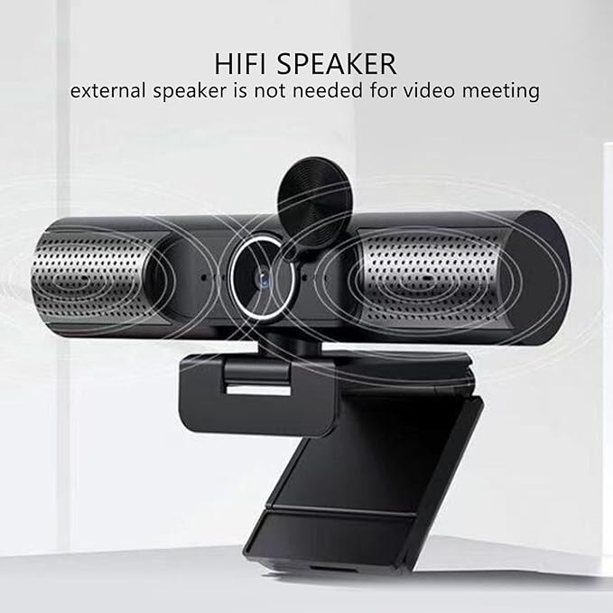 2K USB Webcam Auto Focusing HiFi Speaker Noise Reduction Mic Plug and Play PC Camera for Desktop Laptop Video Chat 2000 10 Vista OS X